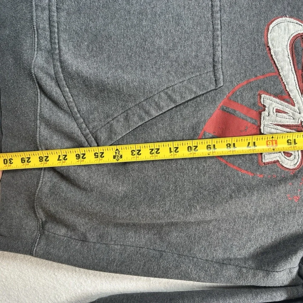 Vintage Nike Y2K Hoodie Mens XXL Red Sweatshirt Swoosh Spellout Silver Tag‎